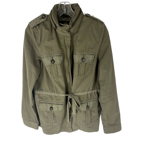 Lucky Brand Green Jacket with hood military style Size M - Picture 1 of 4